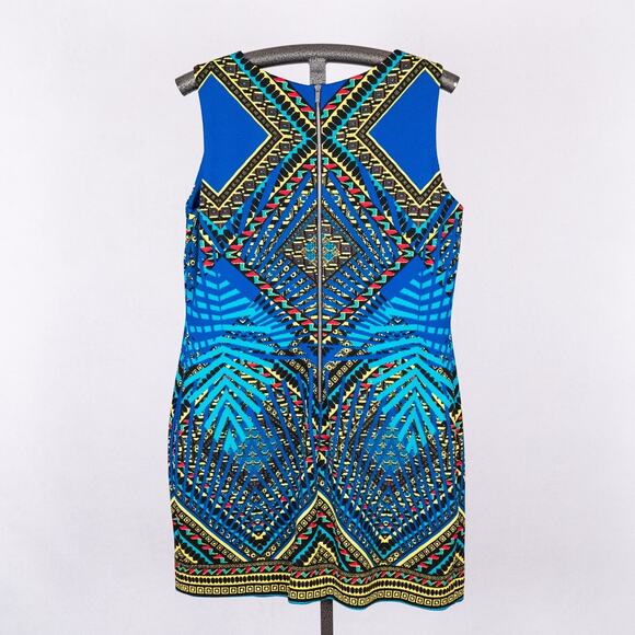 Peter Nygard Dress Size 14 PETITE Colorful Retro Psychedelic 60s Artsy Bohemian - Picture 4 of 7